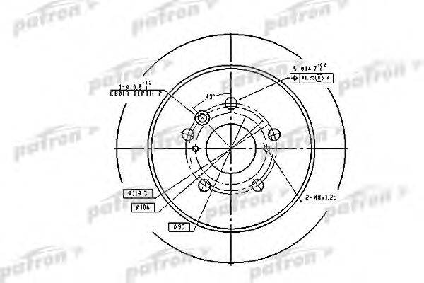 PATRON PBD7257 гальмівний диск