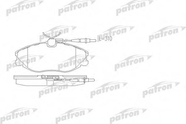 PATRON PBP1063 Комплект гальмівних колодок, дискове гальмо