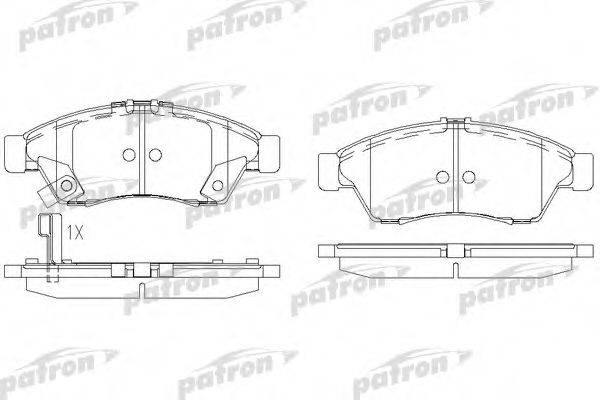 PATRON PBP1533 Комплект гальмівних колодок, дискове гальмо