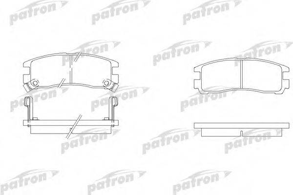 PATRON PBP803 Комплект гальмівних колодок, дискове гальмо