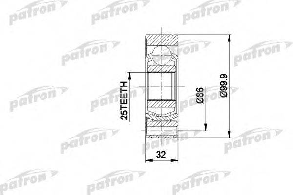 PATRON PCV1005 Шарнірний комплект, приводний вал