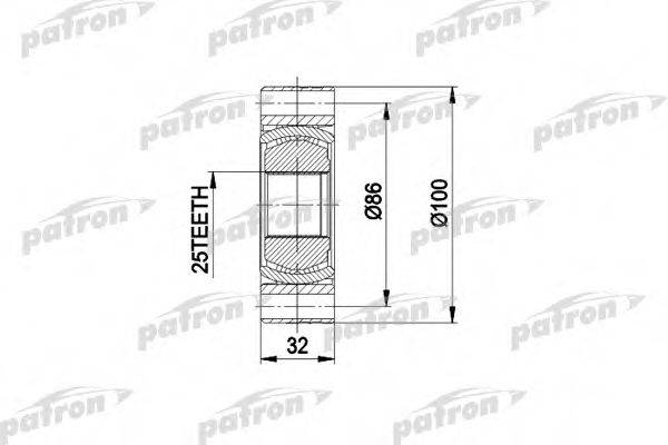 PATRON PCV2273 Шарнірний комплект, приводний вал