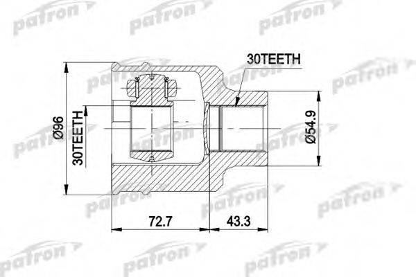 PATRON PCV5001 Шарнірний комплект, приводний вал