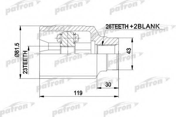 PATRON PCV8301 Шарнірний комплект, приводний вал