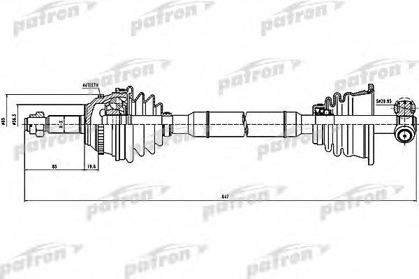 PATRON PDS0299 Приводний вал