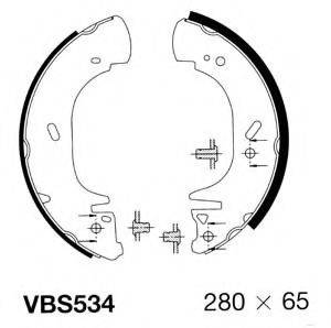 MOTAQUIP VBS534 Комплект гальмівних колодок