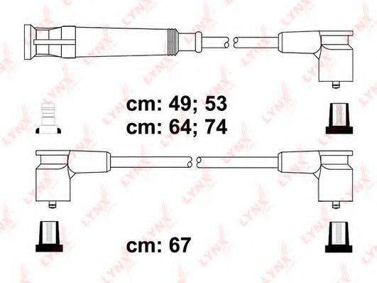 LYNXAUTO SPC1407 Комплект дротів запалювання