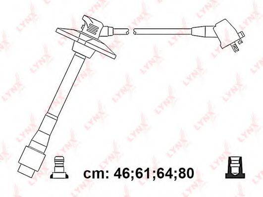 LYNXAUTO SPC7553 Комплект дротів запалювання