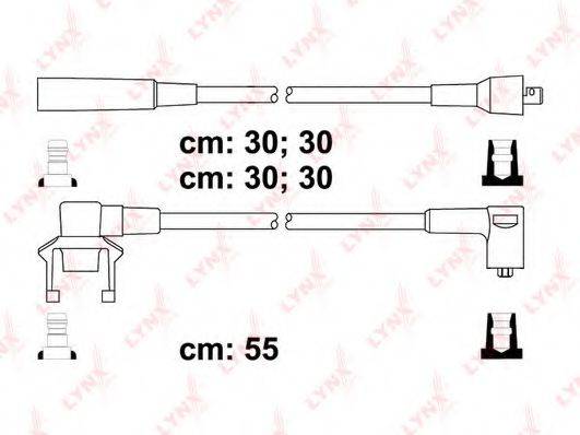 LYNXAUTO SPC7808 Комплект дротів запалювання