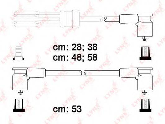 LYNXAUTO SPC7813 Комплект дротів запалювання