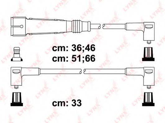 LYNXAUTO SPC8027 Комплект дротів запалювання