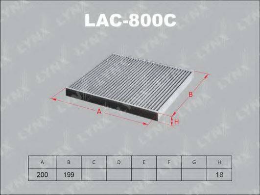 LYNXAUTO LAC800C Фільтр, повітря у внутрішньому просторі