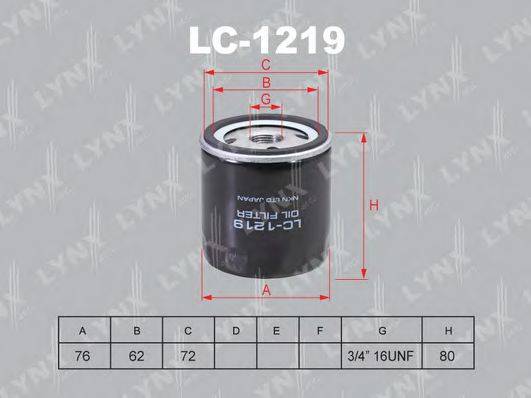 LYNXAUTO LC1219 Масляний фільтр