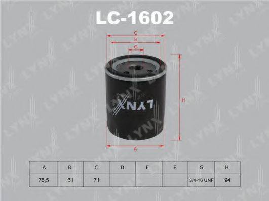 LYNXAUTO LC1602 Масляний фільтр
