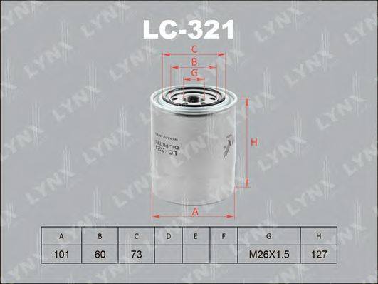 LYNXAUTO LC321 Масляний фільтр