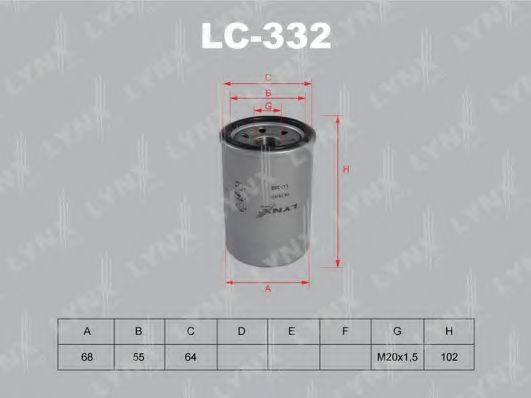 LYNXAUTO LC332 Масляний фільтр