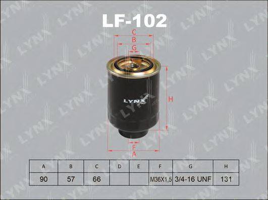 LYNXAUTO LF102 Паливний фільтр