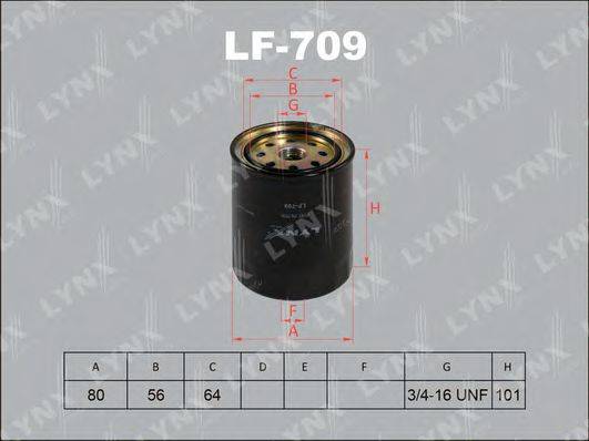 LYNXAUTO LF709 Паливний фільтр