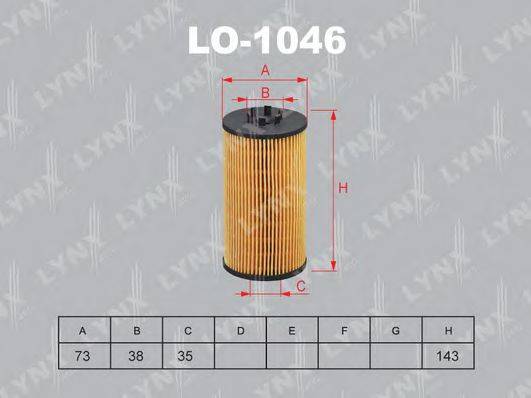 LYNXAUTO LO1046 Масляний фільтр