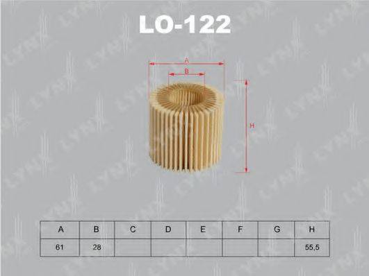 LYNXAUTO LO122 Масляний фільтр