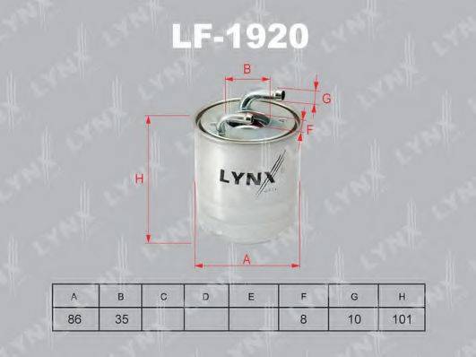 LYNXAUTO LF1920 Паливний фільтр