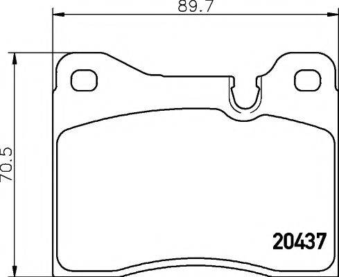 HELLA PAGID 8DB355007041 Комплект гальмівних колодок, дискове гальмо