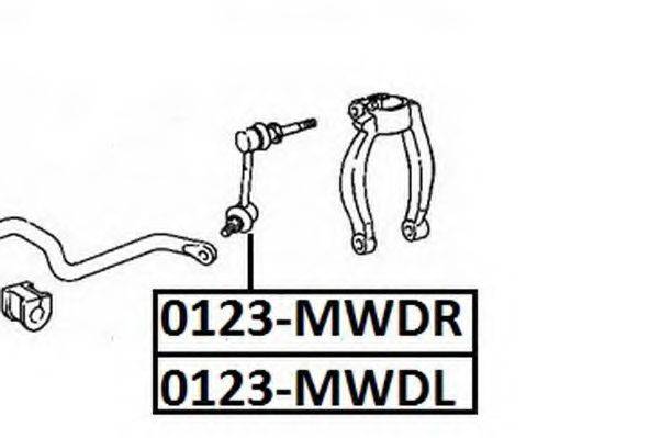 ASVA 0123MWDR Тяга/стійка, стабілізатор