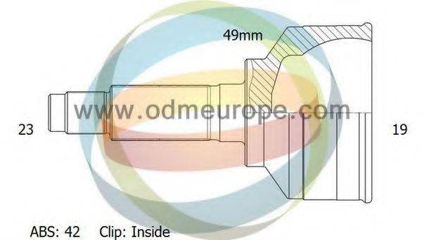 ODM-MULTIPARTS 12300726 Шарнірний комплект, приводний вал