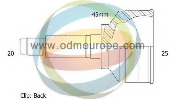 ODM-MULTIPARTS 12211312 Шарнірний комплект, приводний вал