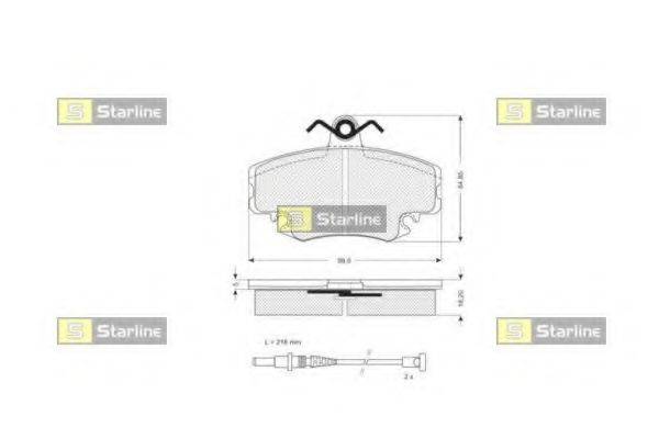 STARLINE BDS025P Комплект гальмівних колодок, дискове гальмо