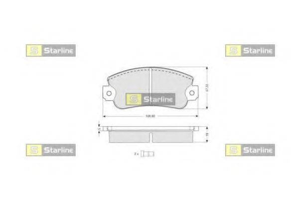 STARLINE BDS026 Комплект гальмівних колодок, дискове гальмо