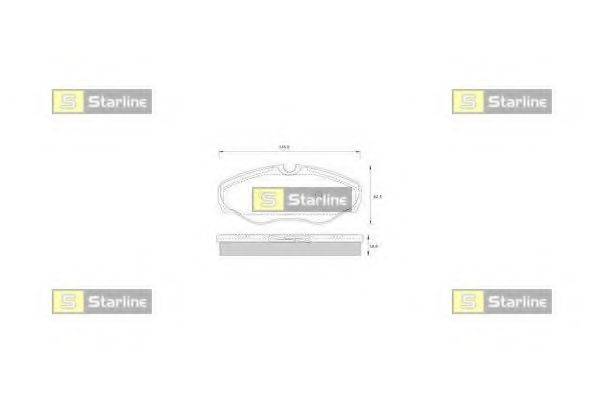 STARLINE BDS250 Комплект гальмівних колодок, дискове гальмо