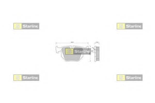 STARLINE BDS363 Комплект гальмівних колодок, дискове гальмо