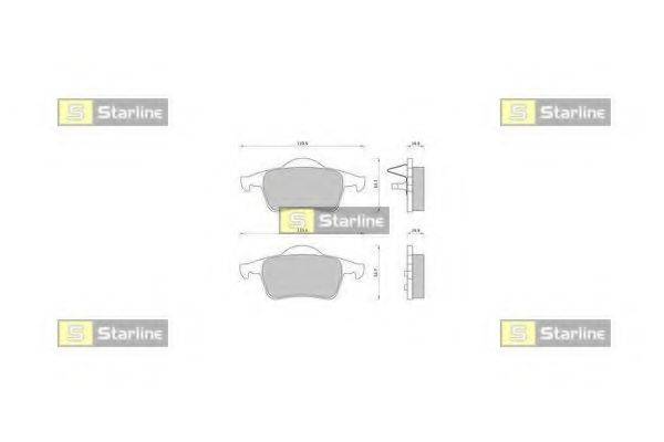 STARLINE BDS372 Комплект гальмівних колодок, дискове гальмо