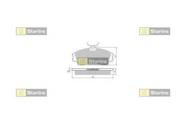 STARLINE BDS374 Комплект гальмівних колодок, дискове гальмо