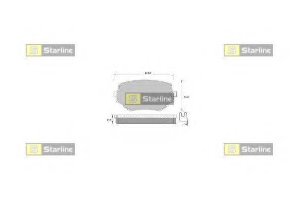 STARLINE BDS397 Комплект гальмівних колодок, дискове гальмо