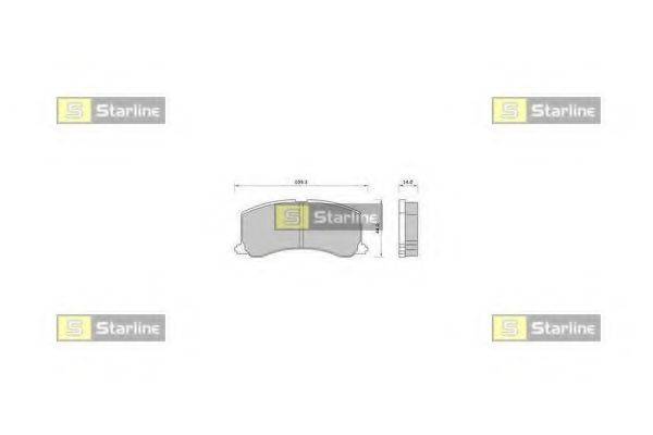 STARLINE BDS413 Комплект гальмівних колодок, дискове гальмо