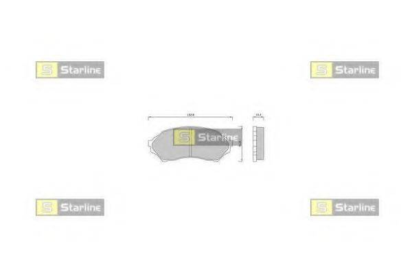 STARLINE BDS421 Комплект гальмівних колодок, дискове гальмо
