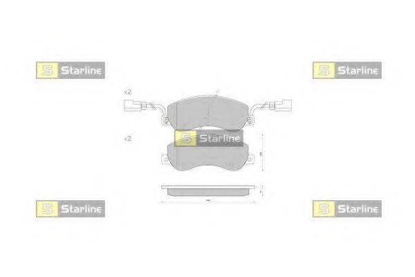 STARLINE BDS407 Комплект гальмівних колодок, дискове гальмо