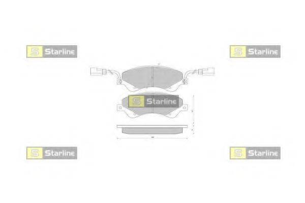 STARLINE BDS849P Комплект гальмівних колодок, дискове гальмо