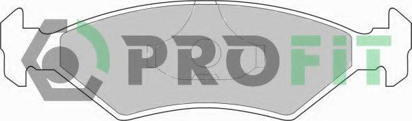PROFIT 50000206 Комплект гальмівних колодок, дискове гальмо