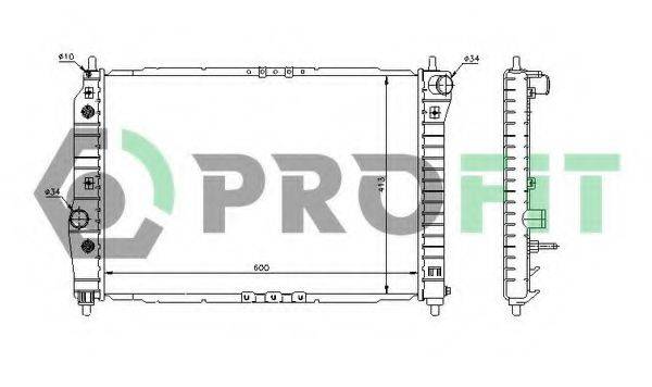 PROFIT PR1703A3 Радіатор, охолодження двигуна