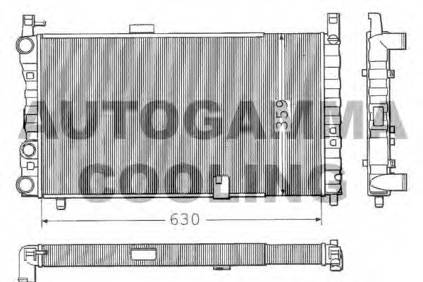 AUTOGAMMA 100297 Радіатор, охолодження двигуна