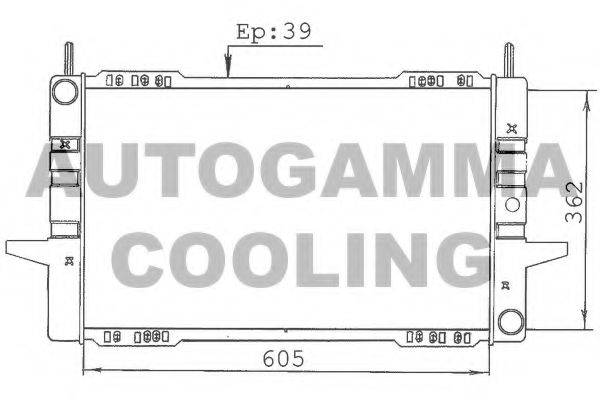 AUTOGAMMA 100387 Радіатор, охолодження двигуна