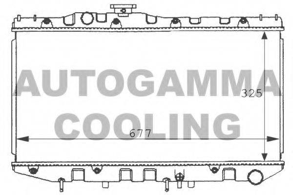AUTOGAMMA 100990 Радіатор, охолодження двигуна