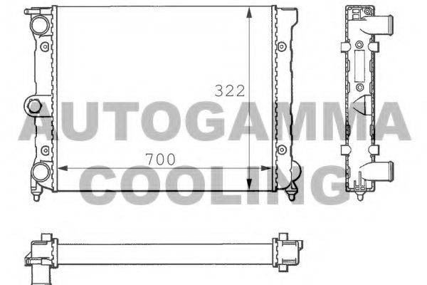 AUTOGAMMA 101066 Радіатор, охолодження двигуна