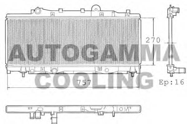 AUTOGAMMA 101423 Радіатор, охолодження двигуна