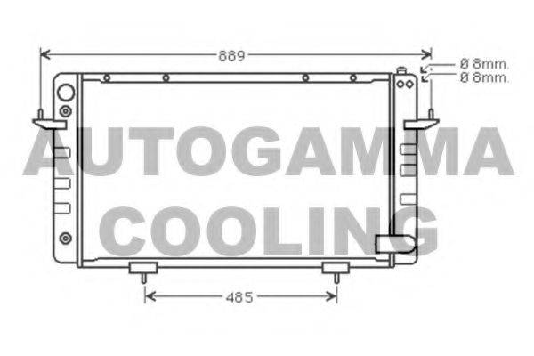 AUTOGAMMA 102288 Радіатор, охолодження двигуна