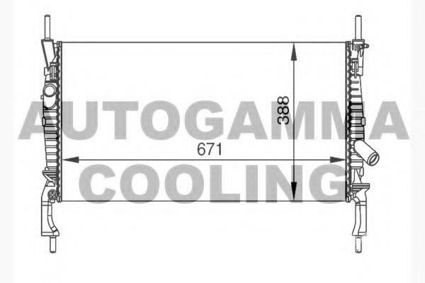 AUTOGAMMA 104642 Радіатор, охолодження двигуна