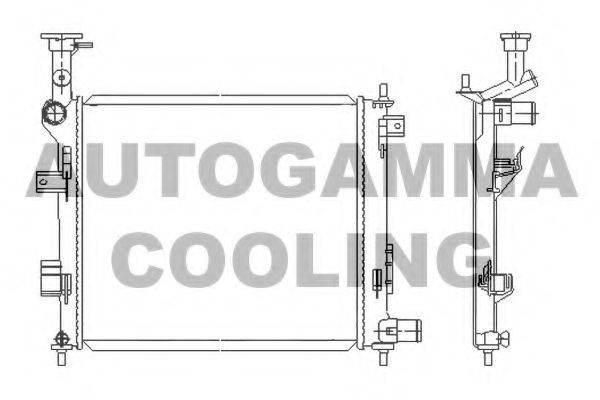 AUTOGAMMA 105843 Радіатор, охолодження двигуна